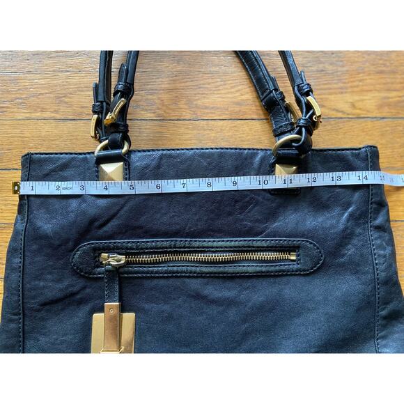 MICHAEL by Michael Kors Large Black Leather Shoulder Bag - Picture 12 of 16